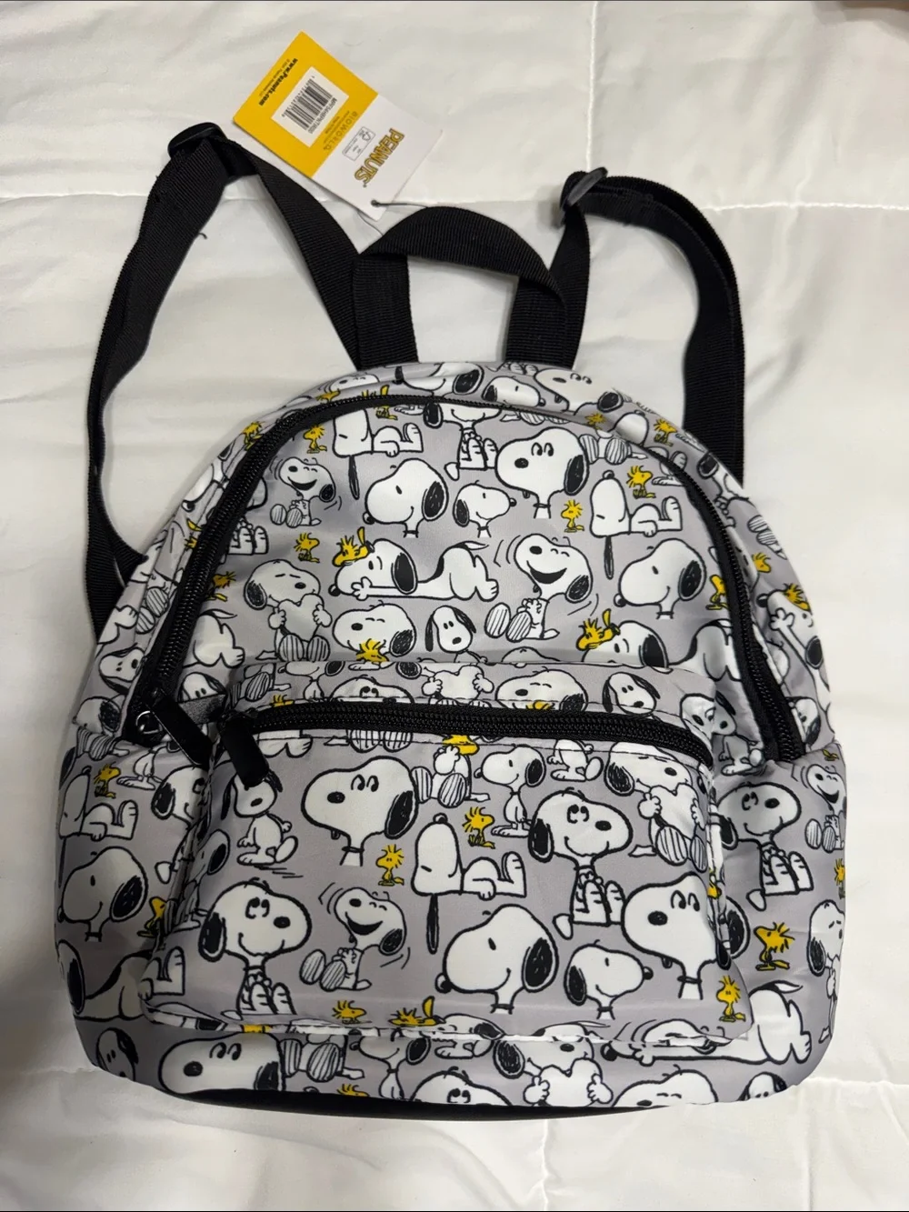 Peanuts Snoopy & Woodstock Gray and Yellow Mini Backpack